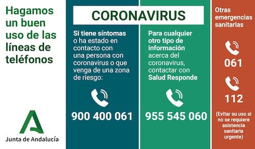 Teléfono Información Coronavirus en Andalucía