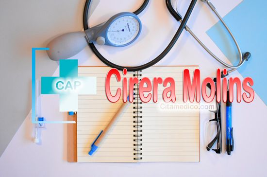 Informació del CAP Cirera Molins de Mataró. Trobaràs el telèfon del centre, l'adreça, localització per veure on està el Centre d'Atenció Primària i enllaç directe per programar visita amb cita metge en aquest Centre de Salut gestionat per CONSORCI SANITARI DEL MARESME