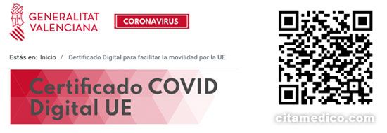 Certificado COVID Digital UE Comunitat Valenciana Certificado COVID Digital UE Comunitat Valenciana